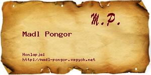 Madl Pongor névjegykártya